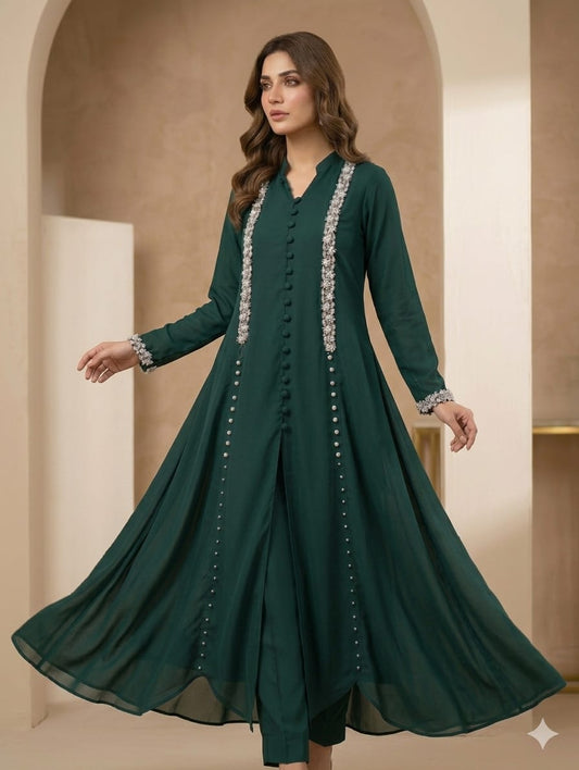 Emerald Flowy 3-Piece Outfit