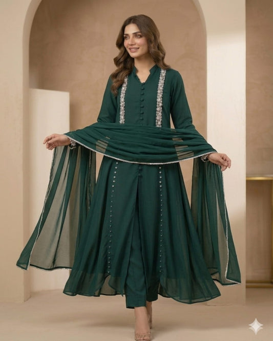 Emerald Flowy 3-Piece Outfit