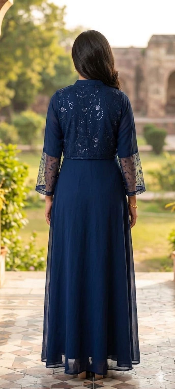 Navy Blue Maxi Dress