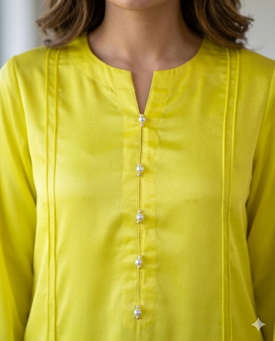 Yellow Straight-Cut Shirt