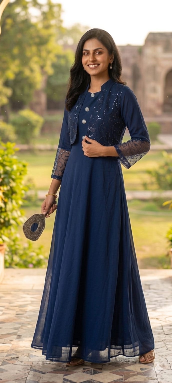 Navy Blue Maxi Dress