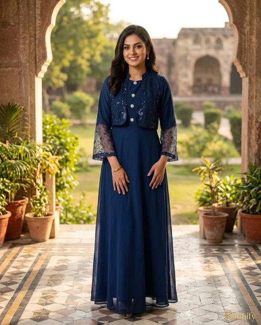 Navy Blue Maxi Dress