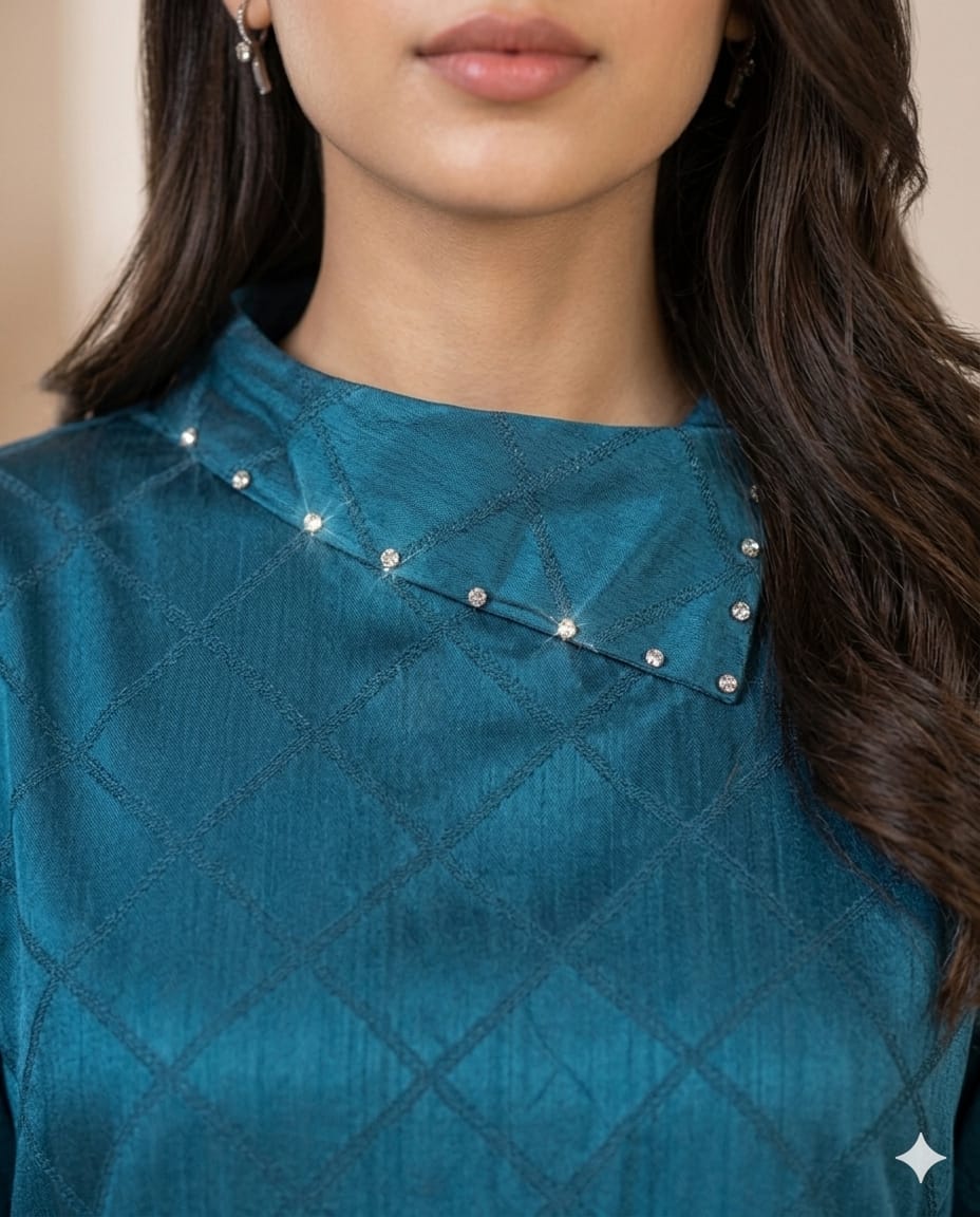 Teal Silk Co-Ord Set